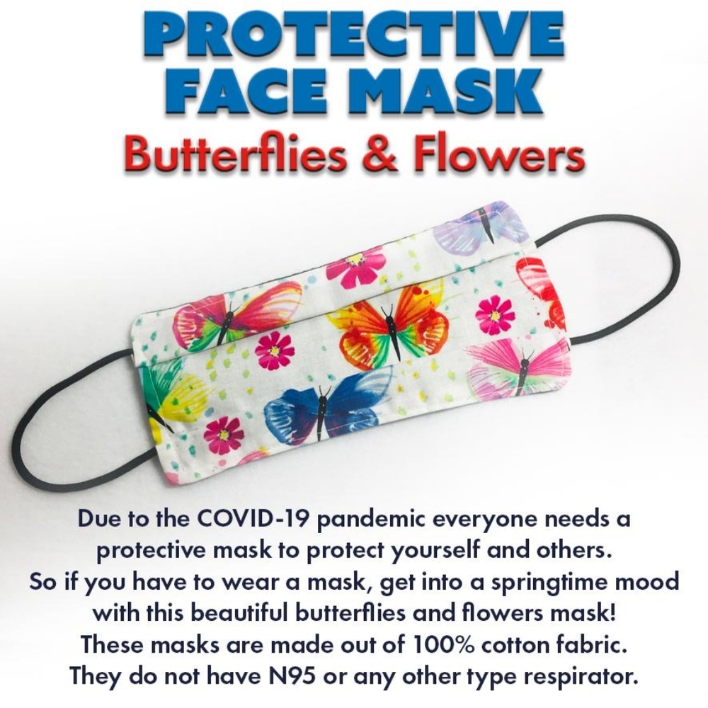 Face Masks Butterflies & Flowers *Protective